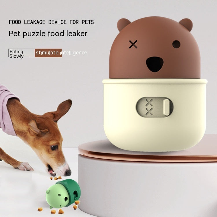 Dog Food Leakage Pets Feeder With Interactive Training Toy Ball- All Natural