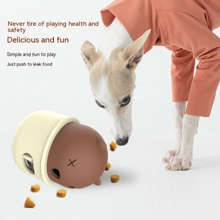 Dog Food Leakage Pets Feeder With Interactive Training Toy Ball- All Natural